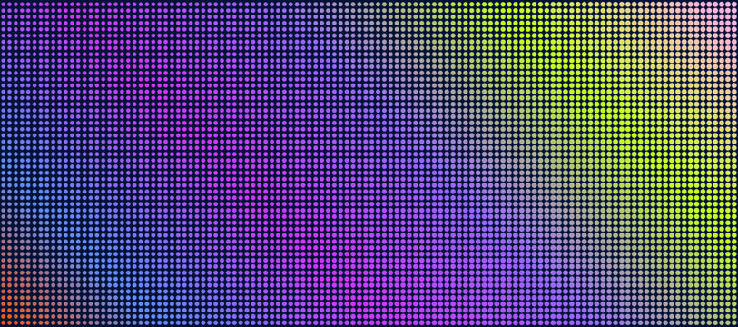 Abstract Vibrant Gradient Halftone Dotted Background, Colorful Neon Screen Geometric Pixel Pattern Texture