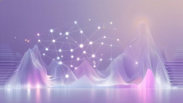 Blockchain Data Visualization Background