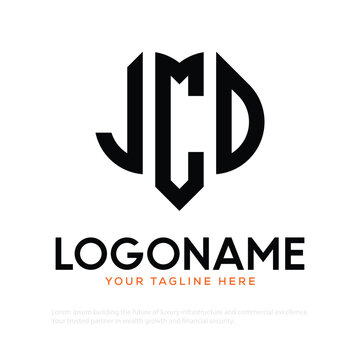 letter jcd logo minimalist modern design template