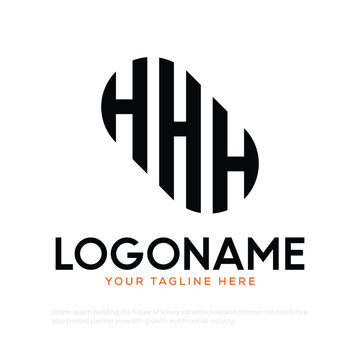 letter hhh logo minimalist modern Design Template