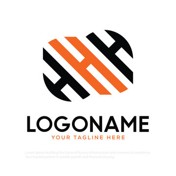 letter hhh logo minimalist modern Design Template