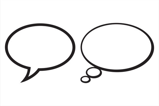 Communication Symbols Speech Bubble Thought Cloud Icon Pack