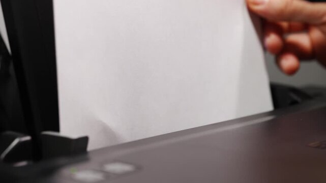 Inserting plain paper into a printer for printing tasks