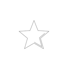 Obraz premium Simple Line Art Star Illustration.