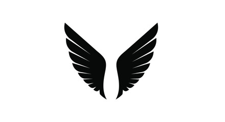 Fototapeta premium pair of wings silhouette high quality professional detailed