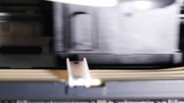 Printer printing process in action with clear steps shown
