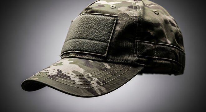 Camo military tactical baseball cap.