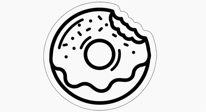 Delicious Doughnut Icon A Sweet Treat for Your Design Needs
