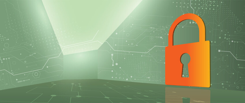 Encryption Shield Against Silent Digital Threat Technology Background
