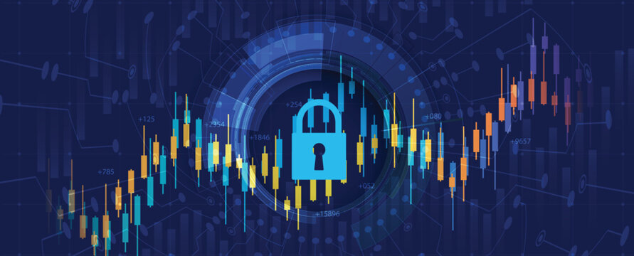 Encryption Shield Against Silent Digital Threat Technology Background