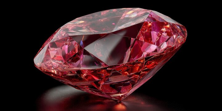 red diamond on a black background.