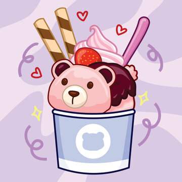 cute_bear_ice_cream_cup_strawberry_choco.eps