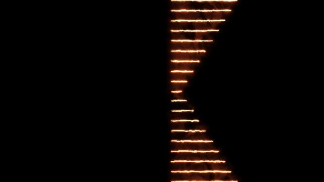 Abstract glowing motion design with fire purple neon arrows.4k video