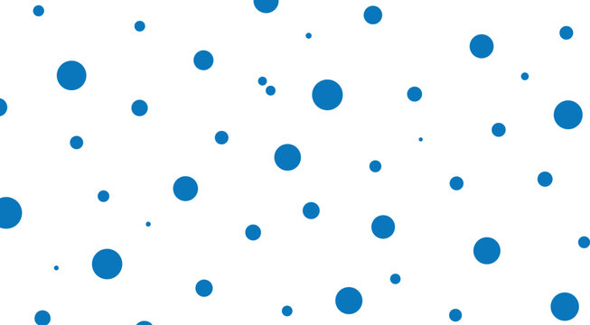 Seamless Polka Dot Pattern with Random Blue Circles Minimal Abstract Vector Illustration for Backgrounds, Textiles, Wrapping Paper, and Modern Graphic Design