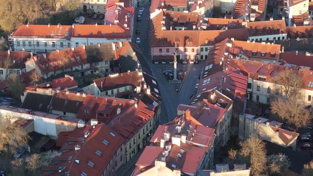 Old Town of Vilnius, Lithuania, Uzupis, aerial view