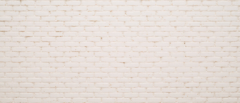 Seamless White Brick Background for Coffee Shop Wall Concepts and Urban Apartment Renovations | Consistent Thin Mortar Line Pattern