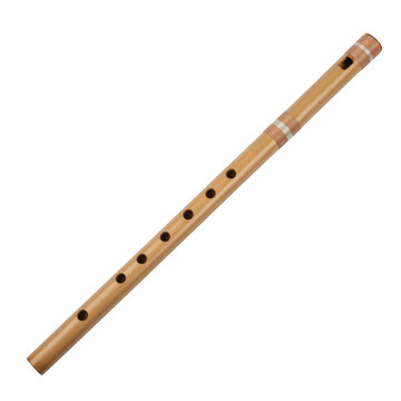 Traditional wooden flute with six finger holes