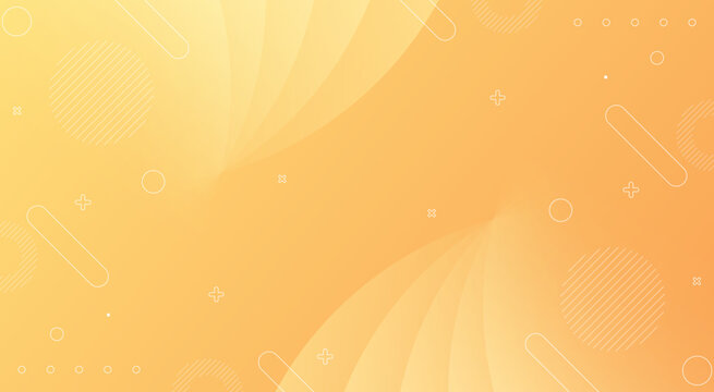 Vibrant orange background with abstract shapes and patterns emerge
