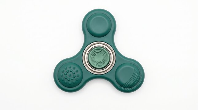 Teal fidget spinner toy