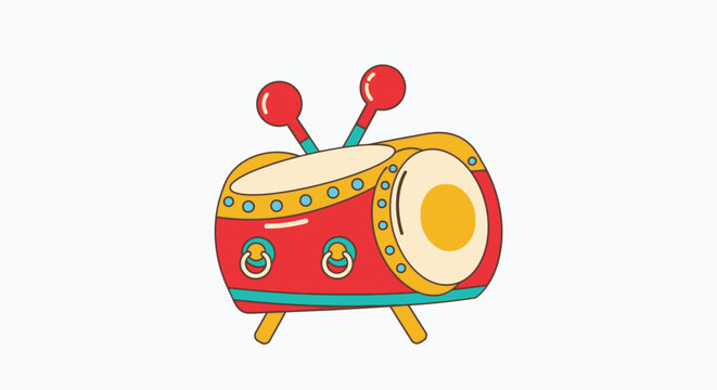 Colorful illustration of a drum machine.