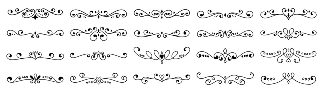 Set of Hand Drawn Devider and Border