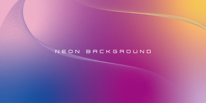 Fully editable neon background for wall papers. social media covers or any other digital or print media with editable blend shapes and editable gradients