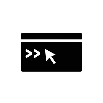 Command prompt interface with cursor indicating action and execution.