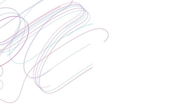 Premium 4K resolution abstract motion background with turbulensi ribut movement. Artistic fluid ribbons creating elegant smoke-like patterns on white background. Seamless for transitions and creative 