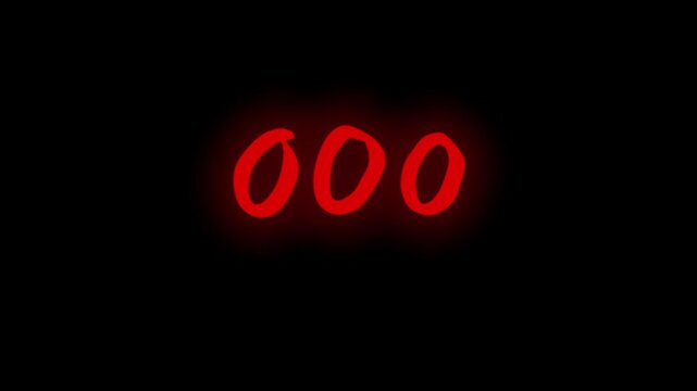 000 number text thriller horror satanism satanic theme effect animated motion graphics