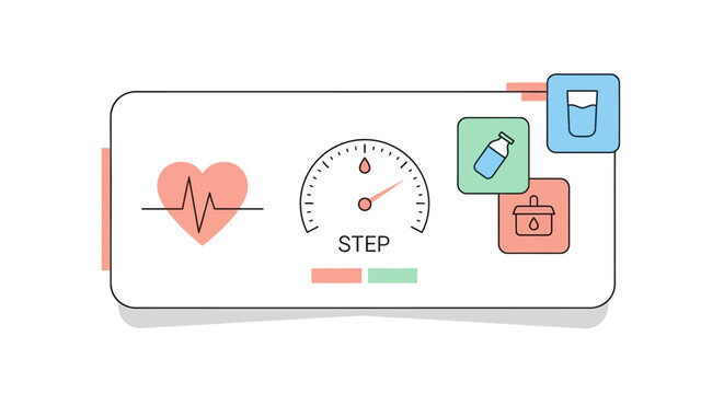Smartwatch fitness tracker device screen.