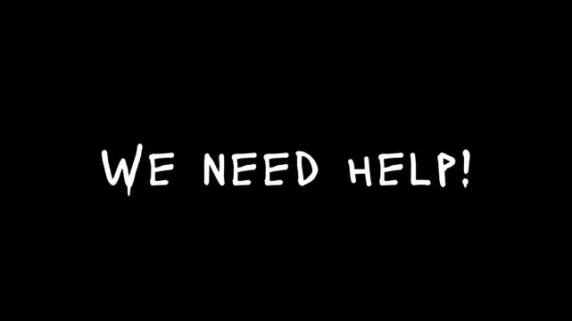We need help text thriller terror horror theme effect animated motion graphics