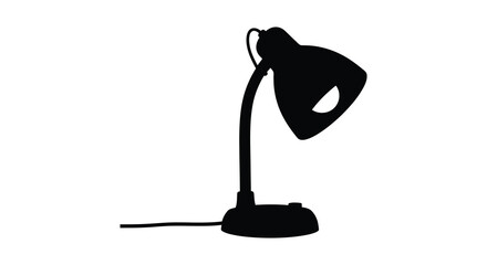 A minimalist black lamp design stands out as a striking silhouette © nhpvect02