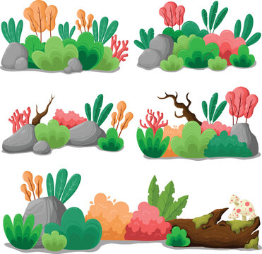 Cartoon Nature Landscape Elements Collection