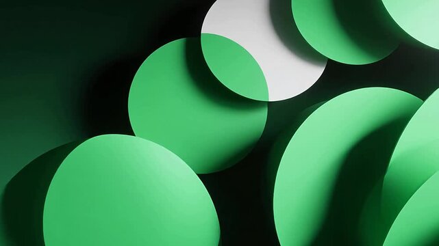 green and white circular patterns