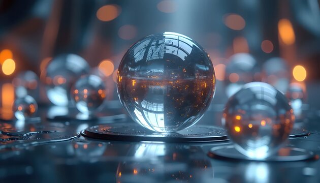 Sci Fi Digital Art With Reflective Metallic Environment Style