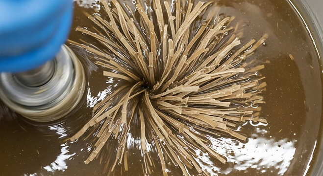 Kenaf Fiber Blending with Liquid Resin Process Shot