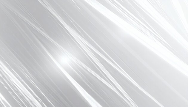 Clean Minimalist White Abstract Background with Glowing Diagonal Fiber Optic Lines