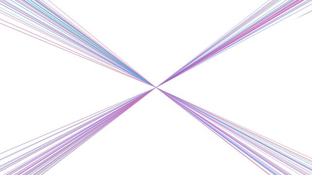 Premium 4K resolution abstract motion background with implosion movement. Artistic fluid ribbons creating elegant smoke-like patterns on white background. Seamless for transitions and creative video 