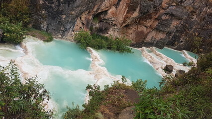 Turquoise Natural Pools of Millpu, Ayacucho, Peru © Aurora
