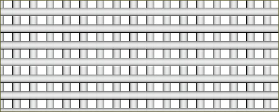 Seamless Industrial Metal Grid Pattern with Chrome Steel Rods and Woven Bar Texture 