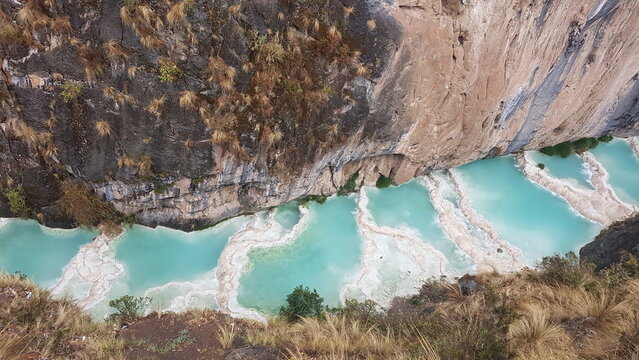 Turquoise Natural Pools of Millpu, Ayacucho, Peru