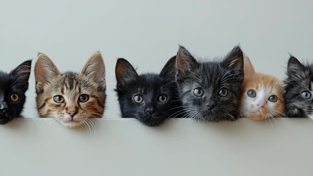 group of small beautiful kittens