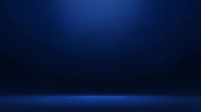 The studio background is dark blue with smoky light.