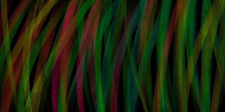 Neon Abstract Vertical Light Streaks on Black Background