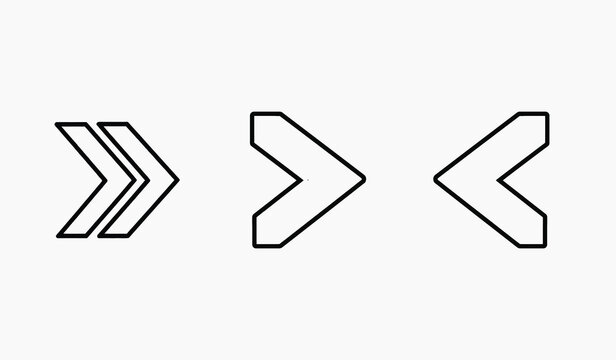 arrow icons set in black and white line art