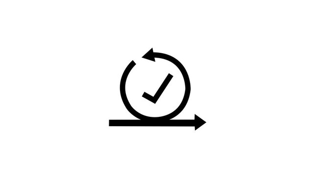 Agile management, the principles of agile software development tick mark and lean management to various management processes, product development lifecycle and project management.4k motion video.
