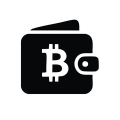 Obraz premium Bitcoin Digital Wallet Icon for Secure Cryptocurrency Finance and Online Transactions
