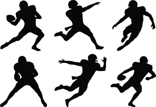 Silhouettes of people of different ages running together