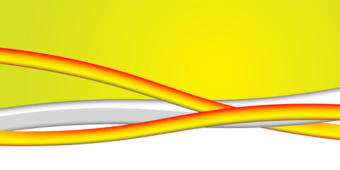 Obraz premium Abstract Yellow and White Wavy Background with Energetic Flowing Curves. Vector Illustration