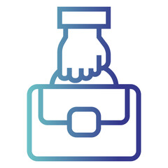 Obraz premium job gradient line icon